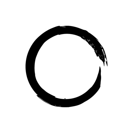 Circle grunge ink spot vector background. Circle vector. Ink vector. Circle background. Ink background. Spot EPS. Grunge vector. Circle brush blackのイラスト素材