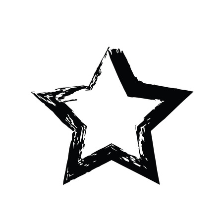grunge star vector. Five-pointed star. Vector star symbol. The heavenly stars. Soviet and American starのイラスト素材