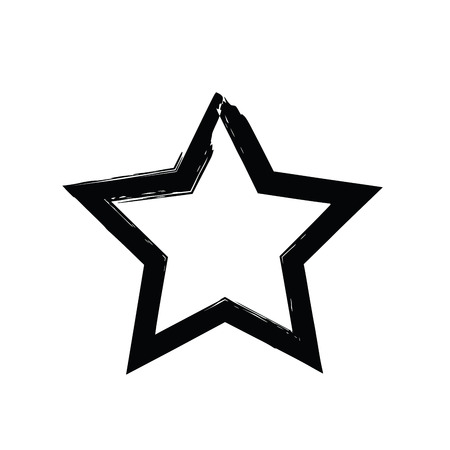 grunge star vector. Five-pointed star. Vector star symbol. The heavenly stars. Soviet and American starのイラスト素材