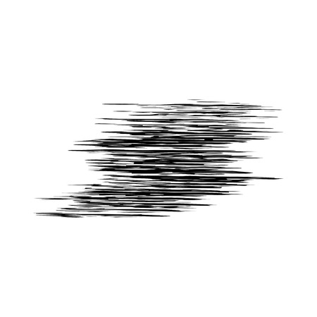 Grunge Brush Stroke Vector. Distressed Brush Black. Textured paint brushes. Old ink line paint uneven brushのイラスト素材