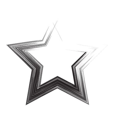 star patriot symbol grunge vector shape. Vector star. Black old figure star. Army and patriotism. Grunge star backgroundのイラスト素材