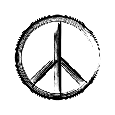 peace symbol icon vector. War and peace friendship pacifism. peace illustrationのイラスト素材