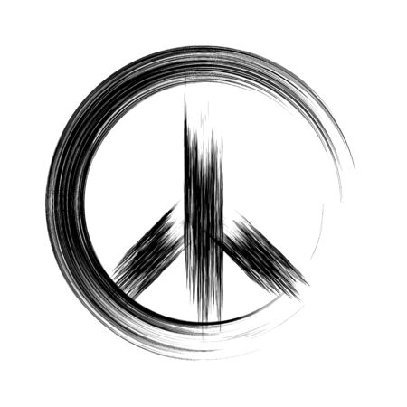 peace symbol icon vector. War and peace friendship pacifism. peace illustrationのイラスト素材