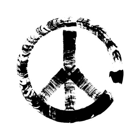 peace symbol icon vector. War and peace friendship pacifism. peace illustrationのイラスト素材