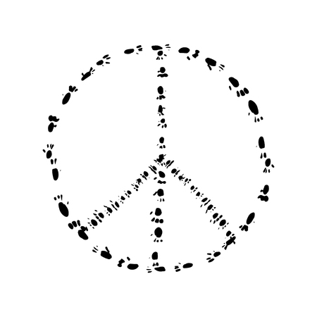 peace symbol icon vector. War and peace friendship pacifism. peace illustrationのイラスト素材