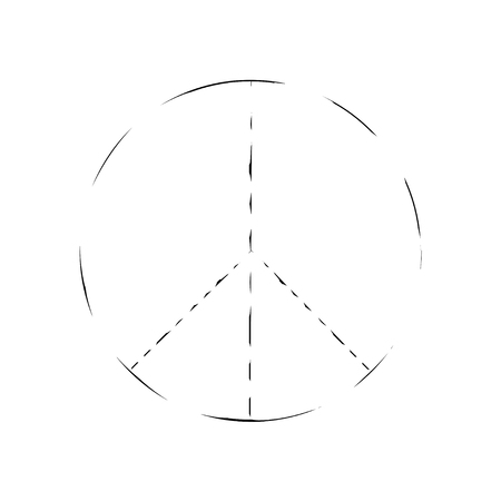 peace symbol icon vector. War and peace friendship pacifism. peace illustrationのイラスト素材