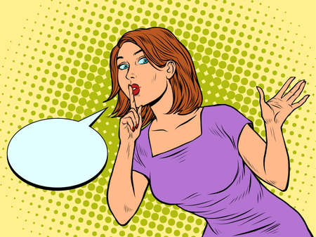 Woman asks for silenceのイラスト素材