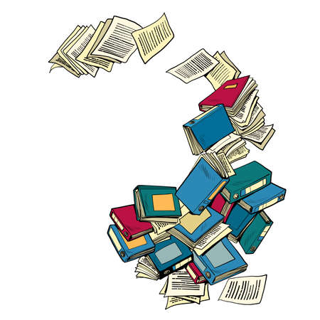 Books. Library or bookstore concept. Study and educationのイラスト素材