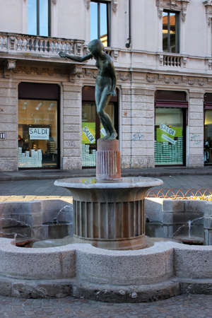Little mermaid statues in the cityのeditorial素材