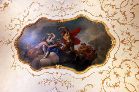 example of Italian art: frescoes and stucco in 1777