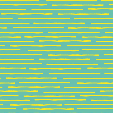 Horizontal broken up yellow watercolor stripes in random geometric design. Seamless vector pattern on ocean blue background. Great for wellbeing, cosmetic, food products, summer, packaging stationeryのイラスト素材