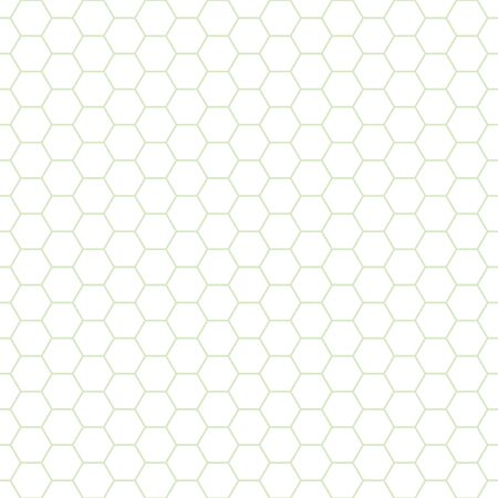 Simple pastel green and white hexagonal honeycomb design. Seamless geometric vector pattern. Great for wellness, garden, beauty, health products, packaging, baby, as a coordinate or blenderのイラスト素材