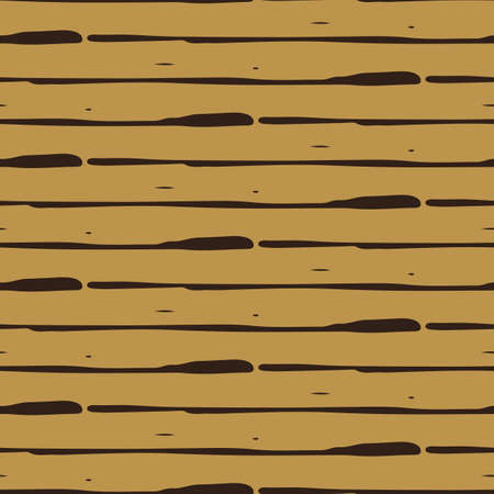Horizontal broken up grunge lines seamless vector pattern background. Parallel striped geometric tribal design on caramel brown backdrop. Hand drawn simple ethnic style all over print for packagingのイラスト素材