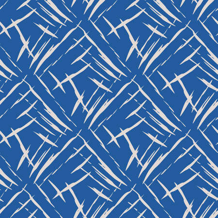Vector burlap effect seamless pattern background. Hessian fiber texture fabric style blue and grey...