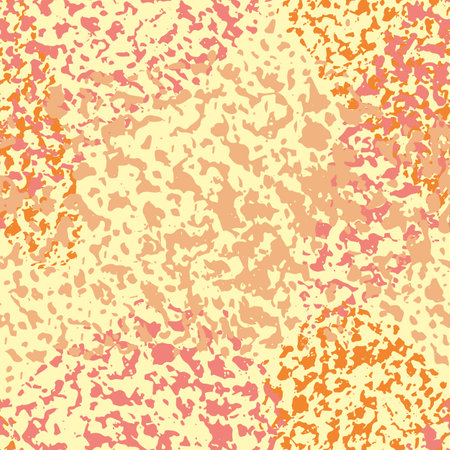 Vector melange texture seamless pattern background. Orange, yellow, red distressed backdrop. Painterly crayon weave textured effect. Irregular hand drawn design. All over print for summer concept.のイラスト素材