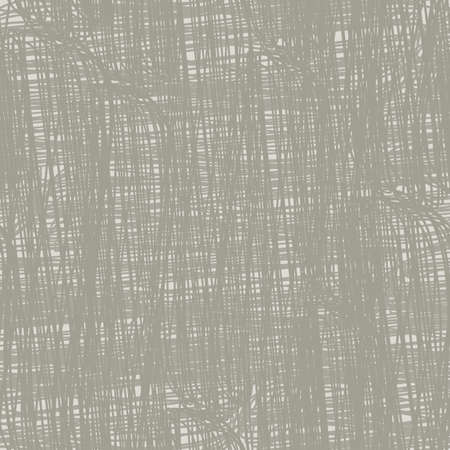 Natural pastel brown linen texture vector background. Seamless pattern. Finely woven effect organic ecru scrim fibre backdrop. Irregular yarn repeat. Neutral sackcloth burlap all over printのイラスト素材