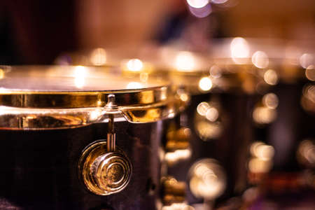 musical instruments: part of a drum set close upの写真素材