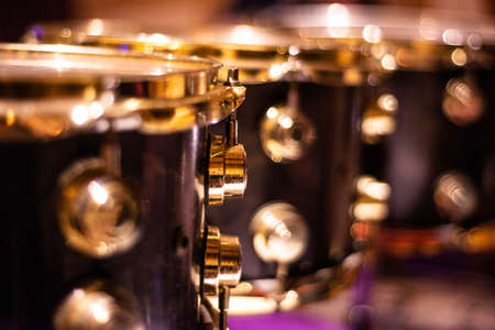 musical instruments: part of a drum set close upの写真素材
