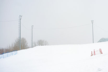 winter slides for skiingの写真素材