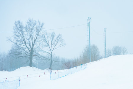 winter slides for skiingの写真素材