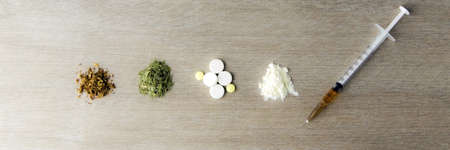 the road to death: a number of drugs are the degree of increased exposure and danger, tobacco, weed,...