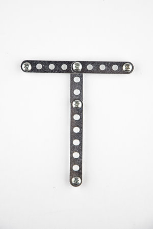 Letter T from the English alphabet of Children's metal designer kit