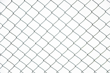 winter, iron mesh netting, all around in the snowの写真素材