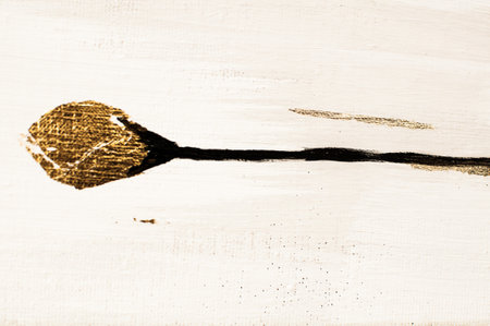 background, texture of brush strokes and splashes of paint, design elementsの写真素材