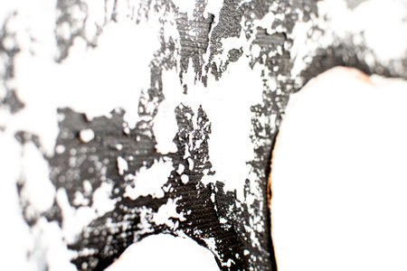 background, texture of brush strokes and splashes of paint, design elementsの写真素材