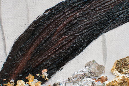 Abstract oil painting on canvas. Fragment of artwork.