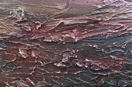 Bright abstract artistic modern horizontal background. Hand drawing on canvas. Color Fragment of a work of art. Colorful spots and strokes of paint. Creative texture for poster, banner, paperの写真素材