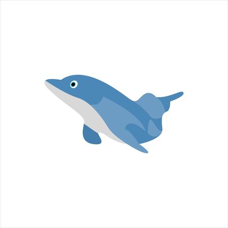 Beautiful dolphin clip art character artwork cartoonのイラスト素材