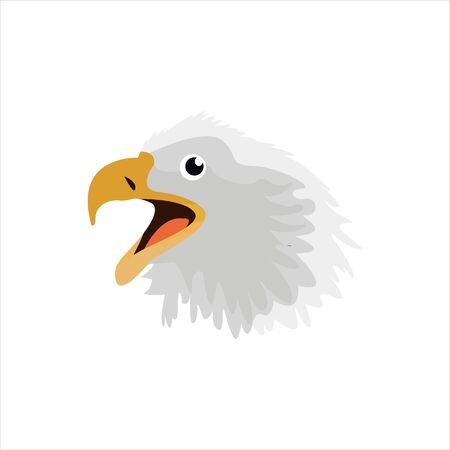 Motorcycle emblem eagle head clip art character illustrationのイラスト素材