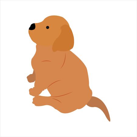 Funny dog clip art illustration with cartoon styleのイラスト素材