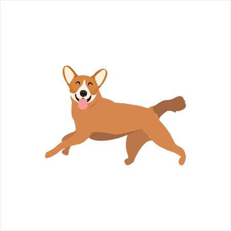 Funny dog clip art illustration with cartoon styleのイラスト素材