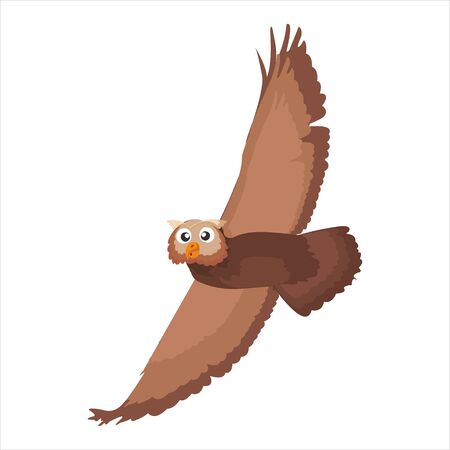 cute animal owl clip art bird cartoon characterのイラスト素材