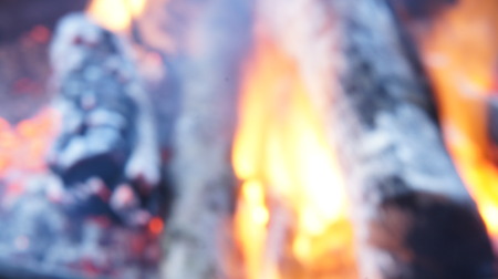 Burning fire wood and ember. light, textures background