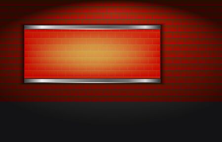 The metallic banner on dark backgroundのイラスト素材