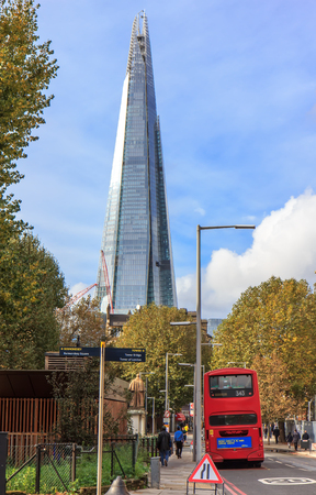LONDON, UK - OCTOBER 16, 2014: The View from The Shard reported one million people visited the attraction in its first year. London, October 16, 2014.のeditorial素材