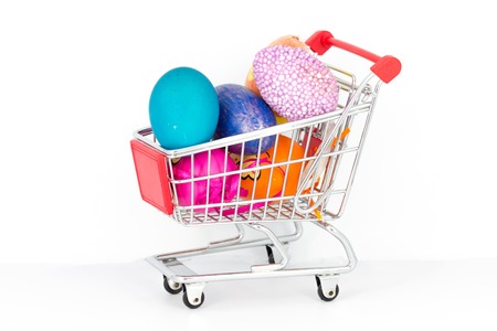 Easter egg cartの写真素材