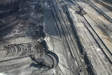 Coal mine, aerial view