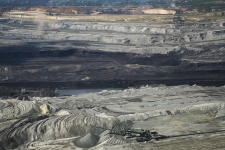 Coal mine, aerial viewの写真素材