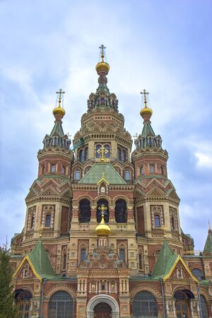 Church of St. Peter and Paul Church Peterhof Saint Petersburg Russiaの写真素材