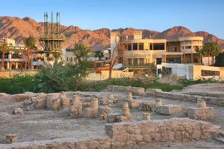 Jordan, Aqaba, Archaeological site Aylaのeditorial素材