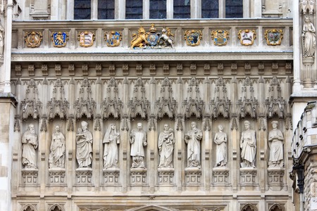 Western facade, Westminster Abbey, Londonの写真素材