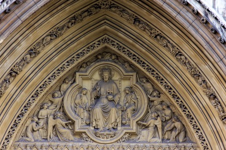 Westminster Abbey, Northern side - detailの写真素材
