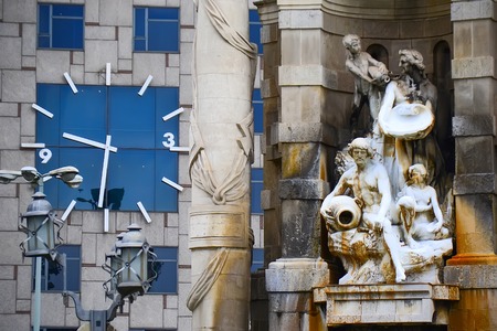 Placa Espana fountain in Barcelona - detail