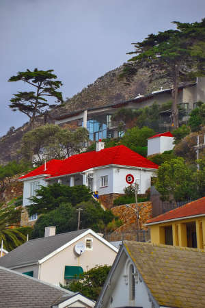 Colorful houses in Simons town, South Africaのeditorial素材