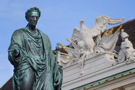 Statue of Emperor Francis II - Hofburg Palace in Viennaのeditorial素材