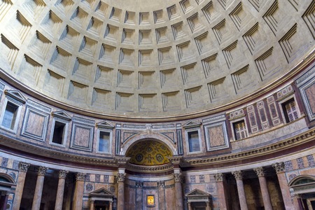 Ancient roman pantheon temple, interiorのeditorial素材